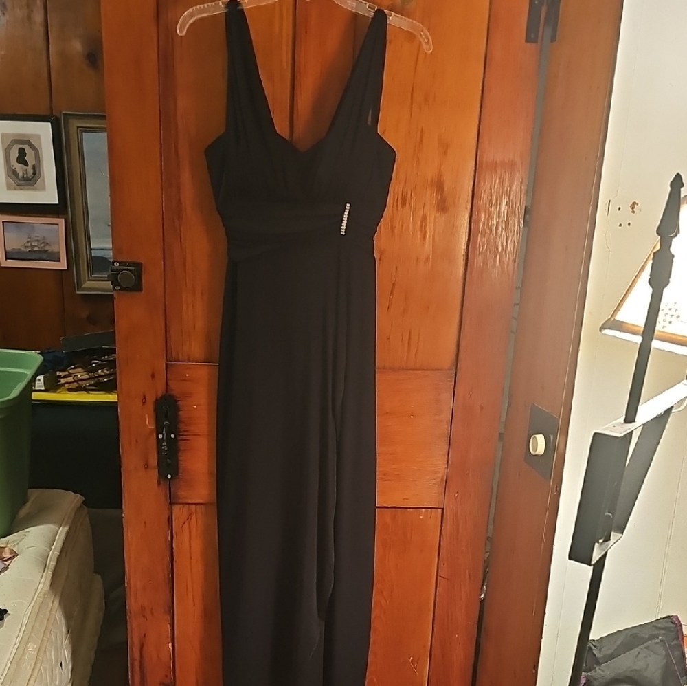 Betsy & Adam Navy Evening Gown 4P